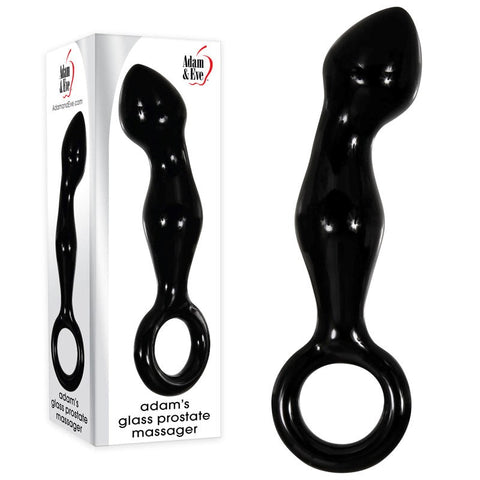 Adam & Eve's Sophisticated Black Glass Prostate Massager - Prostate Toys