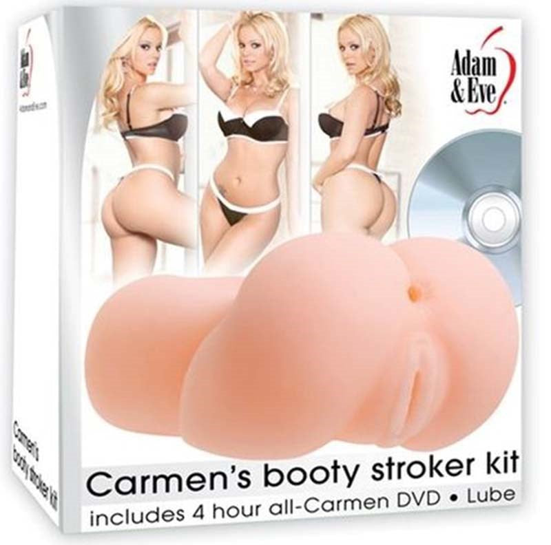 Adam & Eve Carmens Booty Stroker Kit Dual Entry Masturbator - - Masturbators and Strokers