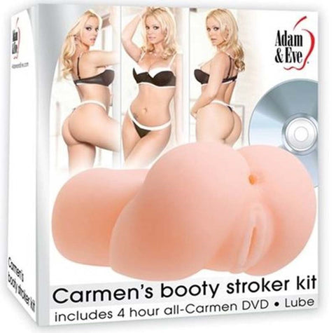 Adam & Eve Carmens Booty Stroker Kit Dual Entry Masturbator - Masturbators and Strokers