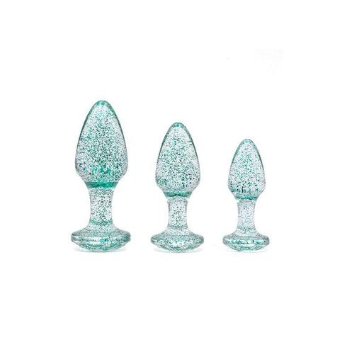 Adam & Eve GLITTER GEM BUTT PLUG SET - Butt Plugs