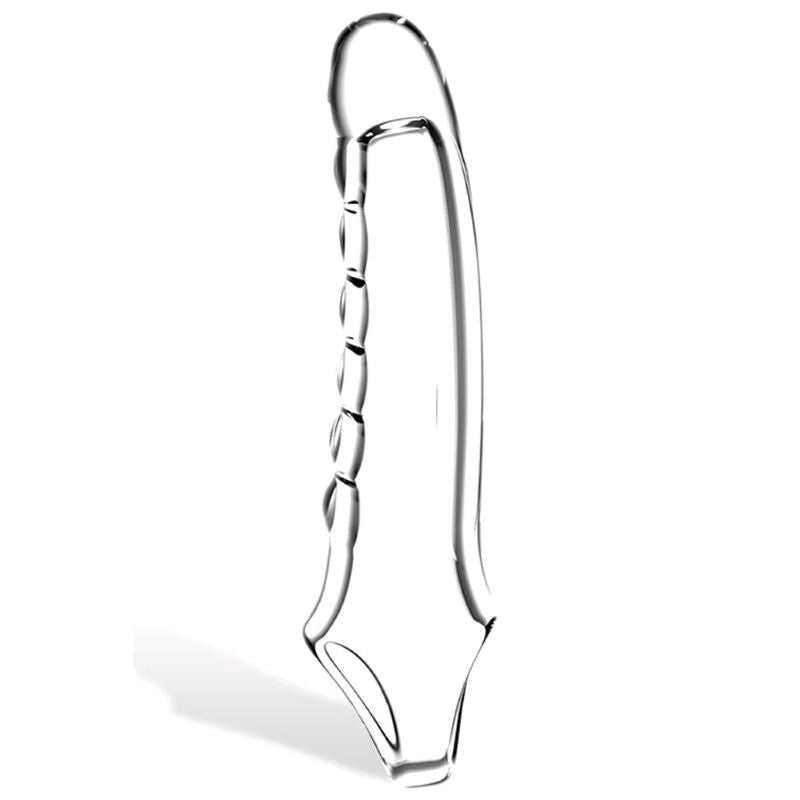 Adam & Eve RIDGED RIDER Waterproof Penis Extender - - Pumps, Extenders and Sleeves