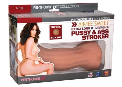 Aimee Sweet Extra Long Cyberskin Pussy and Ass Stroker - Masturbators and Strokers