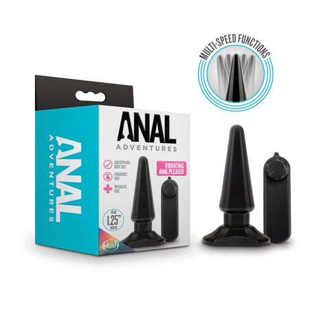 Blush Novelties Anal Adventures Basic Vibrating Anal Pleaser Butt Plug - Butt Plugs