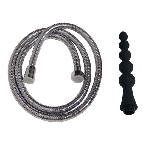 Desir Analyz Douche 7 Inch Ribbed Probe with Shower Connection - Anal Cleansing