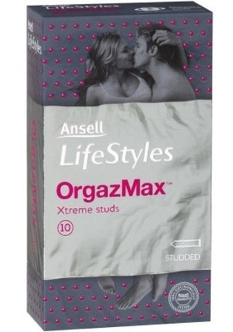 Ansell Lifestyles Orgazmax Condoms with Stimulating Studs - Condoms