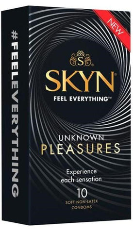 Ansell Skyn Unknown Pleasures 10 Pack Variety Condoms with Textures - Condoms