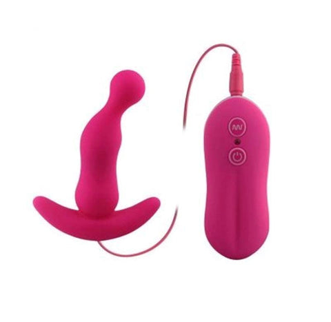 Aphrodisia Curved Vibrating Anal Plug Black - Prostate Toys