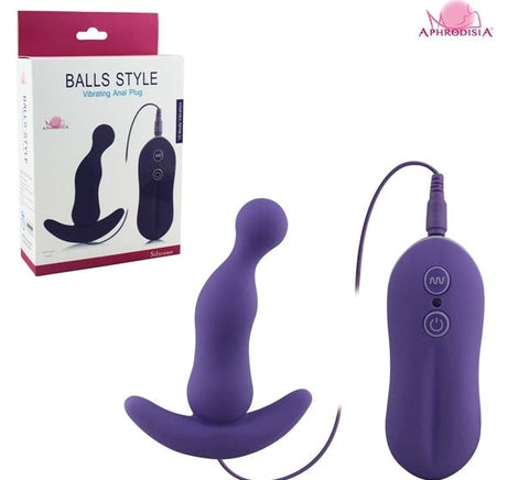 Aphrodisia Curved Vibrating Anal Plug Purple - Prostate Toys