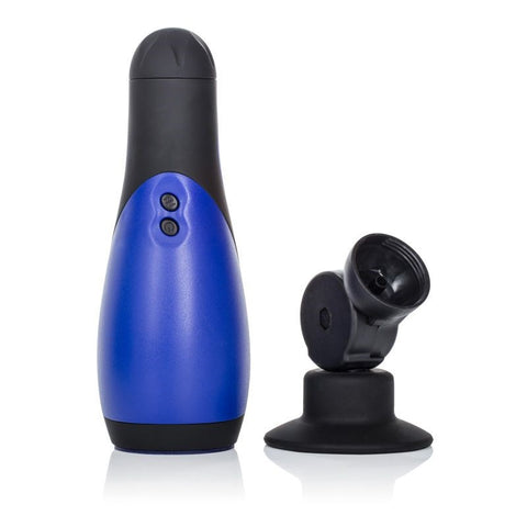 Apollo Power Vibrating Male Stroker Blue - Masturbators and Strokers