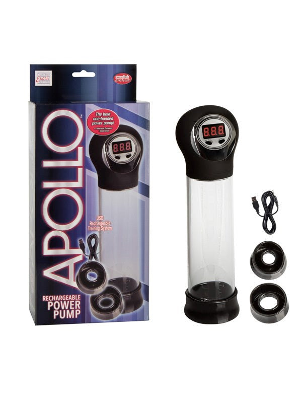 Apollo Rechargeable Power Penis Pump - - Pumps, Extenders and Sleeves