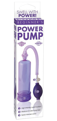 Pipedream Beginners Power Male Penis Pump Purple with Medical Grade Construction - Pumps, Extenders and Sleeves