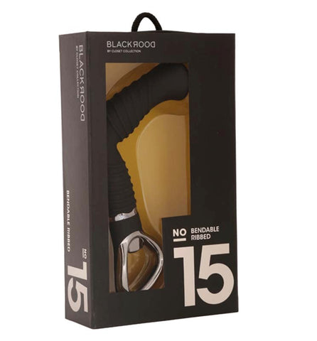 Black Door No 15 Bendable Ribbed - Prostate Toys
