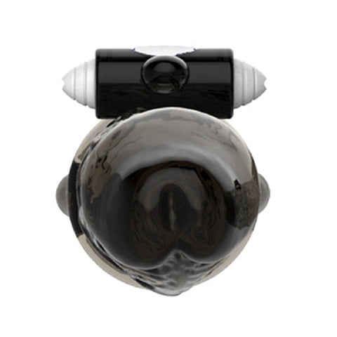 Black Warrior Thick Head Vibrating Penis Sleeve - Pumps, Extenders and Sleeves