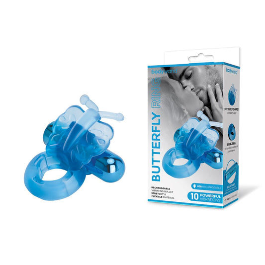 Bodywand Rechargeable Butterfly Ring Popular in AU - - Vibrating Cock Rings