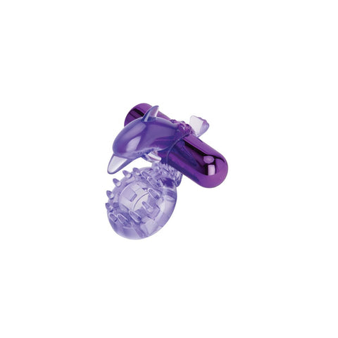 Bodywand Rechargeable Dolphin Cock Ring with Ticklers - Vibrating Cock Rings