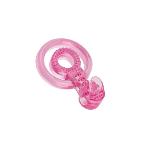 Bodywand Rechargeable Duo Ring with Clit Tickler - Sensual Delight - Vibrating Cock Rings
