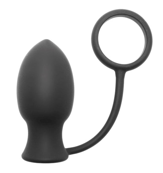 Bomber Vibrating Silicone Butt Plug With Cock Ring - - Anal Vibrators