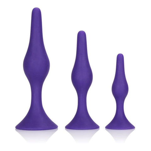 Booty Call Booty Silicone Anal Trainer Kit Purple - Butt Plugs