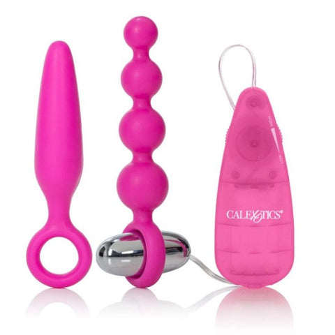Booty Call Fun and Pleasurable Vibro Kit Pink - Anal Vibrators