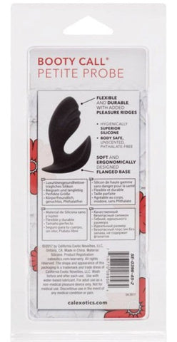 Booty Call Petite Backdoor Pleasure Probe Black - Butt Plugs