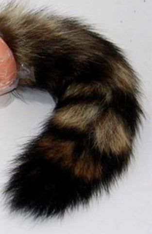 Brown Faux Fox Tail Vibrating Anal Plug - Butt Plugs