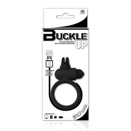 NANMA Corporation Buckle Up USB Silicone Rabbit Cockring and Vibration - Cock Rings