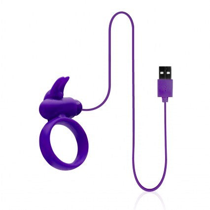 NANMA Corporation Buckle Up USB Silicone Rabbit Cockring and Vibration - Cock Rings