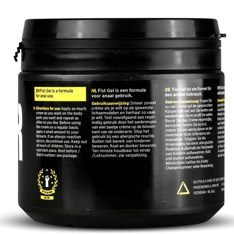 BUTTR Fisting Gel 500ml Male Sex Rings - - Water Based Lubes