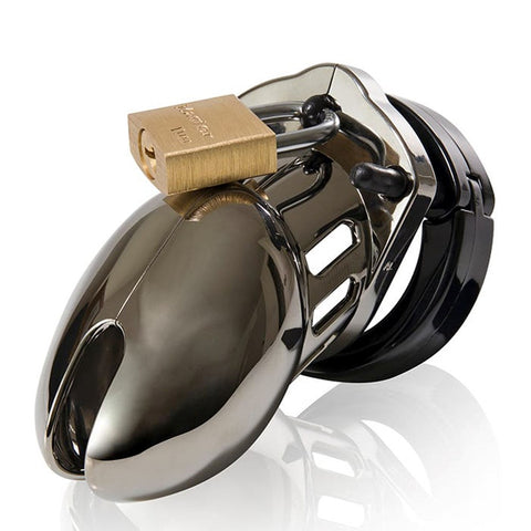 Cb-6000s Chastity Cock Cage Kit - Chrome - Male Chastity