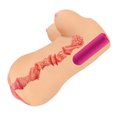 Kokos Clara Dual Layer Vibrating Realistic Male Stroker with 10 Speeds - Masturbators and Strokers