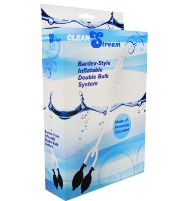 CleanStream Silicone Double Bulb Nozzle Clear - Anal Cleansing
