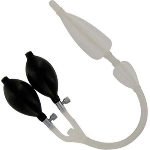 CleanStream Silicone Double Bulb Nozzle Clear - Anal Cleansing