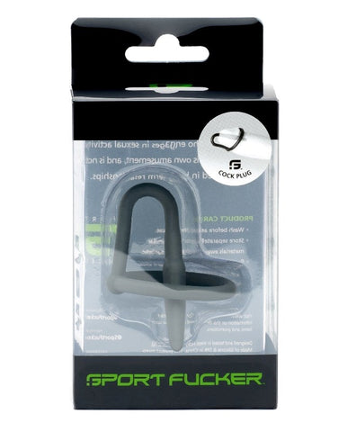 Sport Fucker Cock Plug Grey Medical Grade Silicone Urethral Stimulation - Cock Rings
