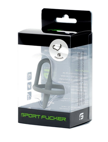 Sport Fucker Cock Plug Grey Medical Grade Silicone Urethral Stimulation - Cock Rings