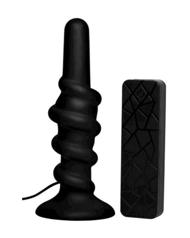 Coiled Vibrating Anal Plug with Controller - Anal Vibrators