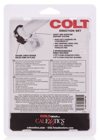 Colt Adjustable Male Erection Enhancer Set - Cock Rings