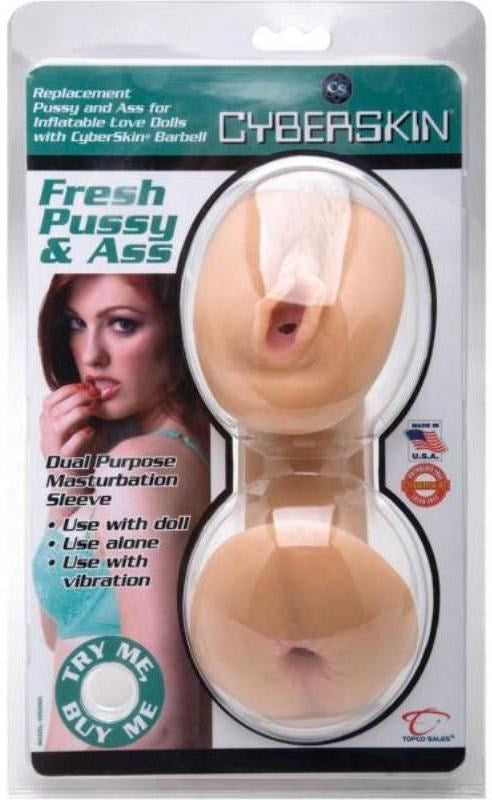 Cyberskin Fresh Pussy and Ass Light Snug Fit CRings - - Masturbators and Strokers