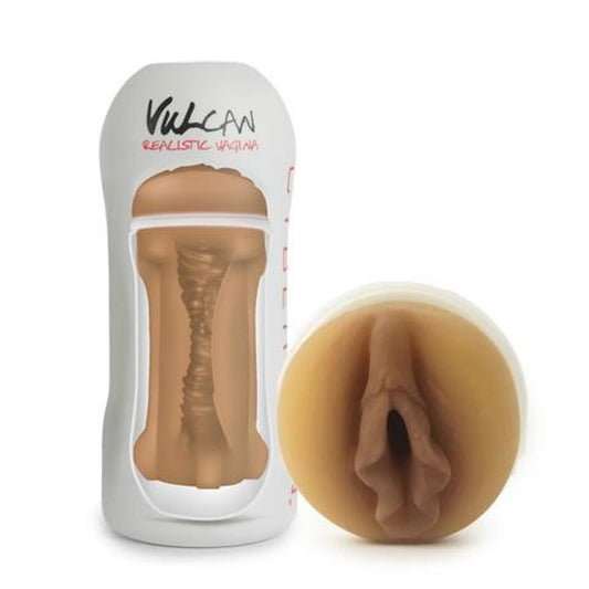 Cyberskin Vulcan Realistic Vagina Mocha Premium Cock Gear - - Masturbators and Strokers