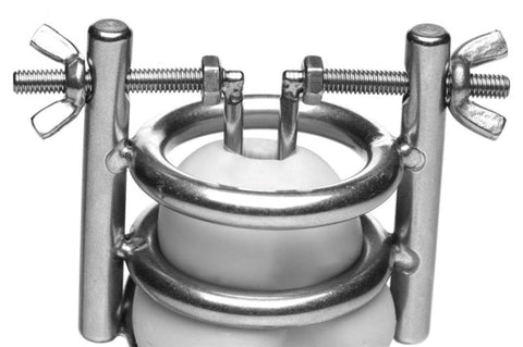 Master Series Premium Urethral Chastity Cage with Adjustable Spreaders - Cock Rings