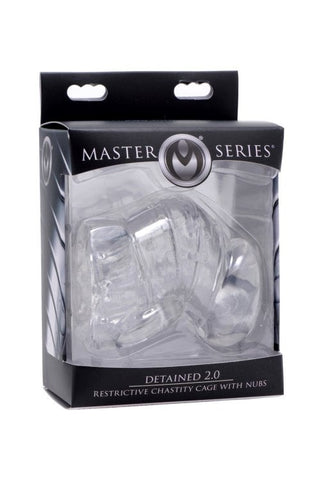 Detained 2.0 Restrictive Chastity Cage with Nubs - Male Chastity
