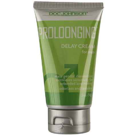 Doc Johnson Prolonging Delay Cream For Men with 7.5% Benzocaine Formula - Delay and Excite Sprays