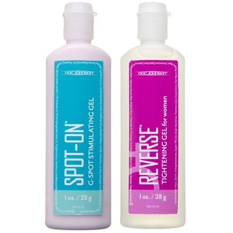 Doc Johnson Spot On Reverse for Women 2 Pack G Spot and Tightening Gels - Delay and Excite Sprays