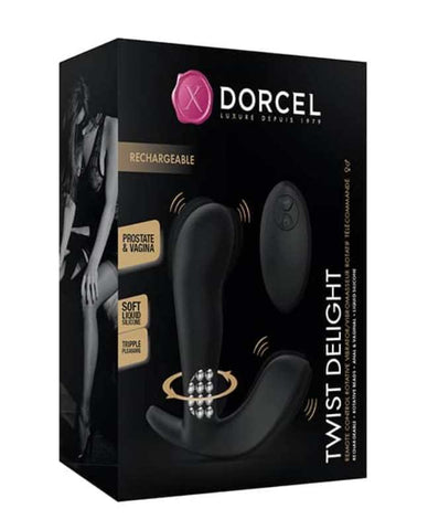 Marc Dorcel Dual Spot Rotating Vibrator with Remote Control - Prostate Toys