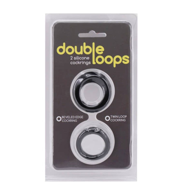 Double Loops Silicone Cockrings Set Weekend Ready Play - - Stretchy Cock Rings