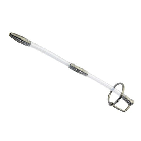 BDStyle Dual Tube Urethral Stimulator with Glans Ring - Penis Plugs