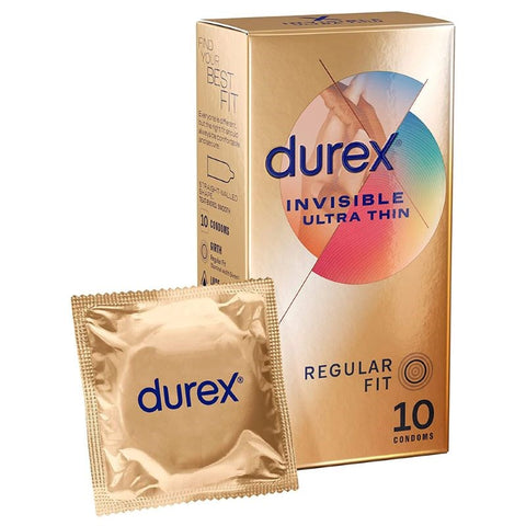 Durex Invisible Ultra Thin Condoms Maximize Pleasure and Enhanced Sensitivity - Condoms