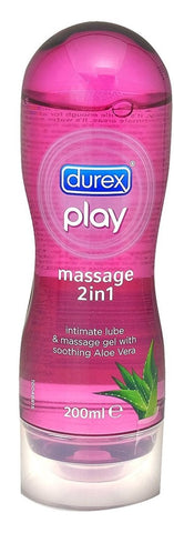 Durex Play 2 in 1 200ml Massage Gel and Lubricant with Aloe Vera - Water Based Lubes