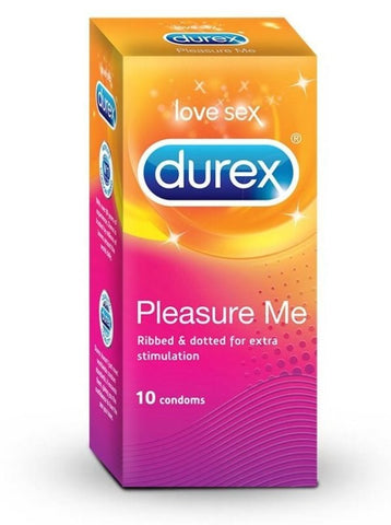 Durex Pleasure Me Condoms with Ribs and Raised Dots for Enhanced Stimulation - Condoms
