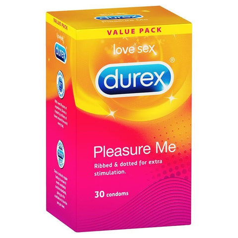 Durex Pleasure Me Condoms with Ribs and Raised Dots for Enhanced Stimulation - Condoms