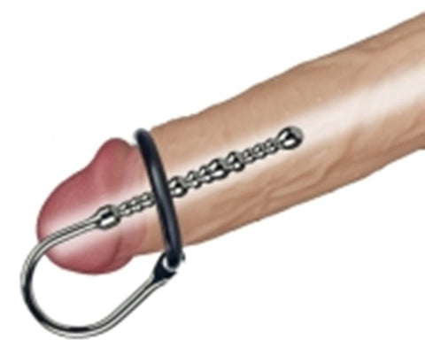 Emperor Metal Stainless Steel Penis Plug with Glans Ring - Penis Plugs